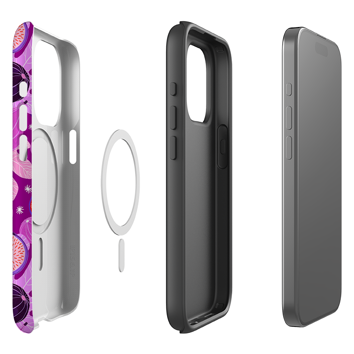 iPhone MagSafe Tough Case -  Ficolino Purple Pattern By Madalina Andronic