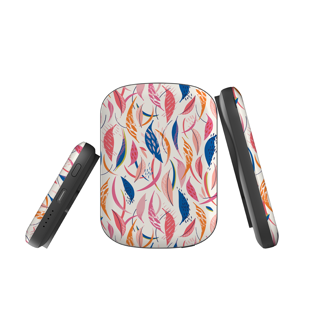 MagSafe Power Bank - Flamingo Feathers By Ali Brookes