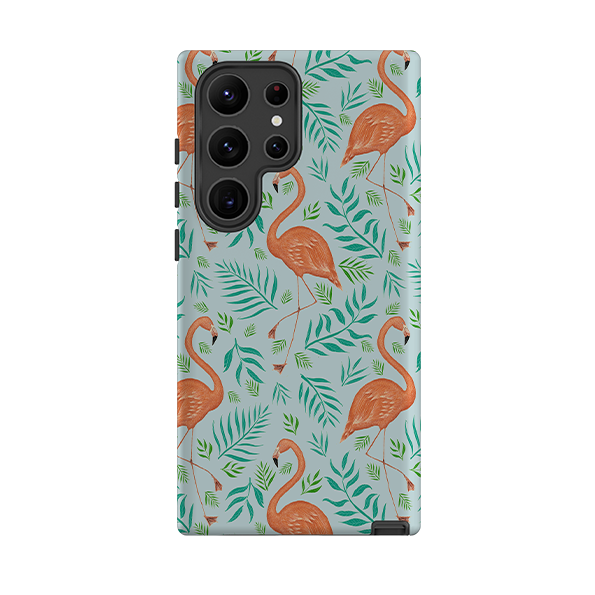Samsung Tough Case - Flamingo Pattern By Catherine Rowe