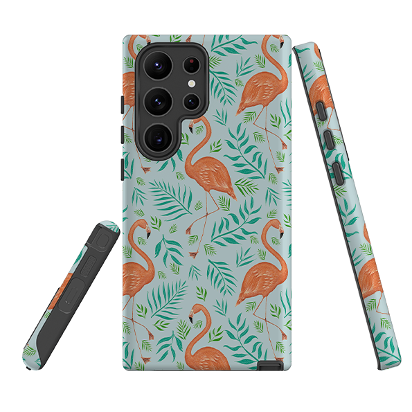 Samsung Tough Case - Flamingo Pattern By Catherine Rowe