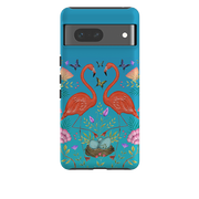 Google Tough Case -  Flamingos and Flowers By Catherine Rowe