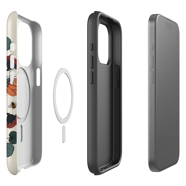 iPhone MagSafe Tough Case -  Floral Bees By Jade Mosinski