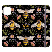 Floral Bees 2 Wallet Case By Helen Ahpornsiri