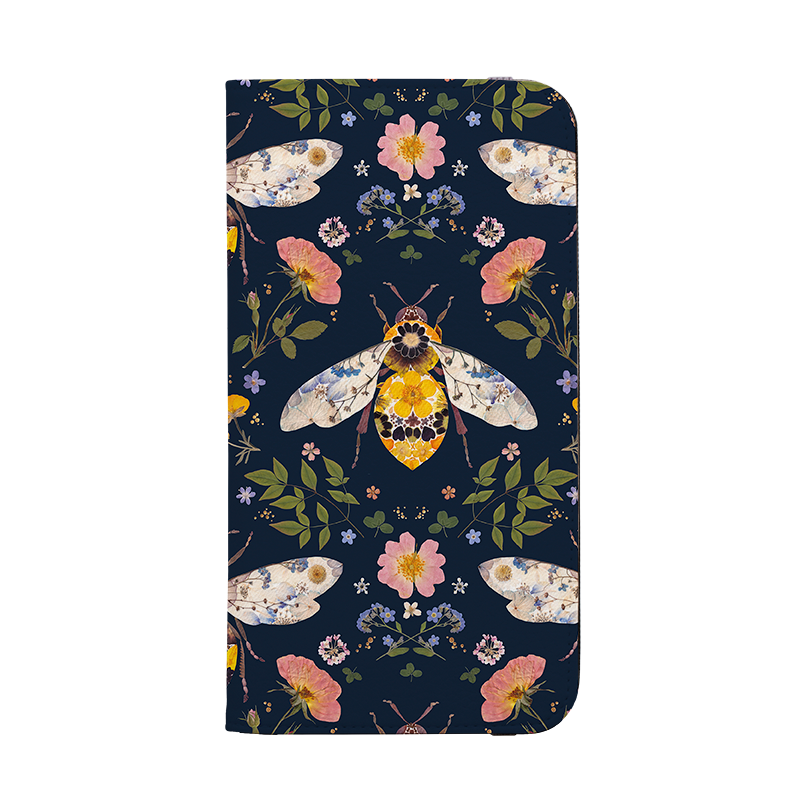 Floral Bees 4 Wallet Case By Helen Ahpornsiri