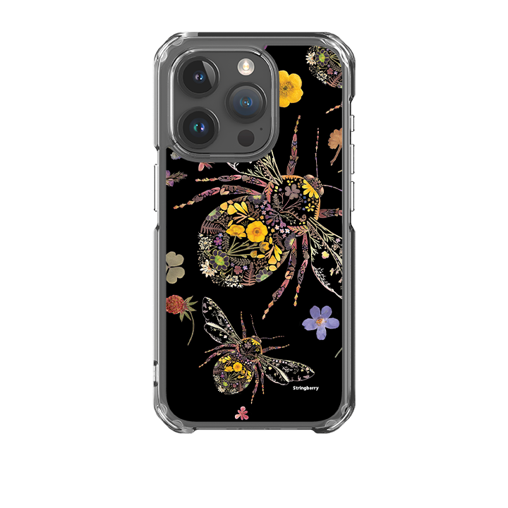 iPhone 15 Clear Case - Floral Bumble Bees By Helen Ahpornsiri