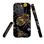 iPhone MagSafe Tough Case -  Floral Bumble Bees By Helen Ahpornsiri