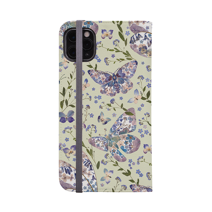 Floral Butterflies 3 Wallet Case By Helen Ahpornsiri