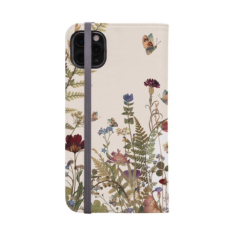Floral Cat Wallet Case By Helen Ahpornsiri
