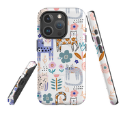 iPhone MagSafe Tough Case -  Floral Cats