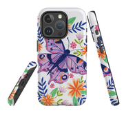 iPhone MagSafe Tough Case - Floral Lilac Butterfly By Lee Foster Wilson