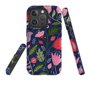 iPhone MagSafe Tough Case - Flowers on Blue By Bex Parkin