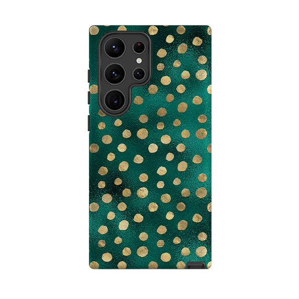 Samsung Tough Case - Forest and Gold Dots