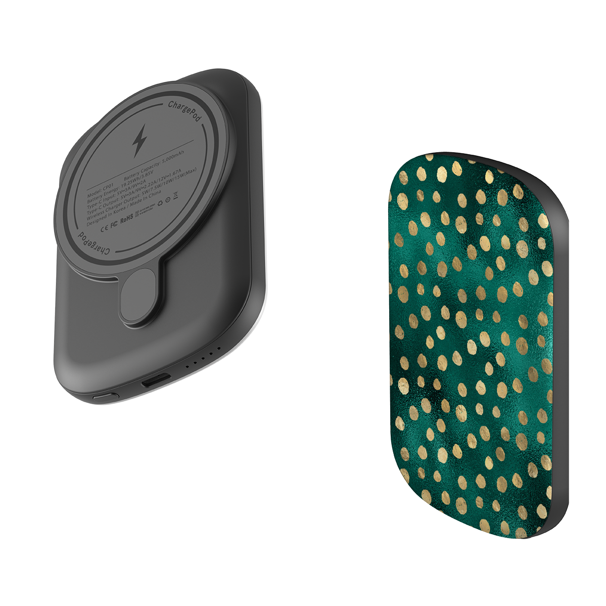 MagSafe Power Bank - Forest and Gold Dots