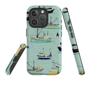 iPhone MagSafe Tough Case - Fishing Boats Blue By Katherine Quinn