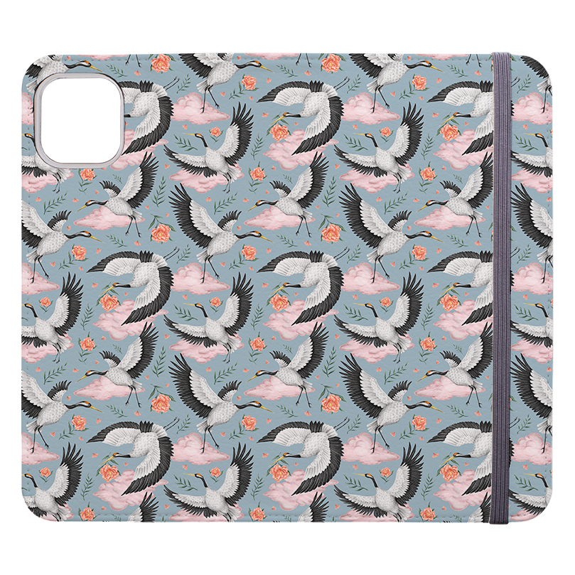 Flight of the Cranes Wallet Case By Catherine Rowe