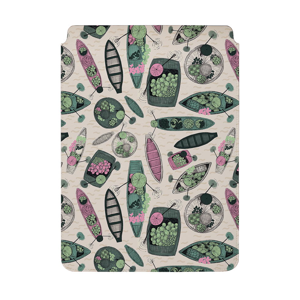 Floating Markets B By Jade Mosinski Laptop, Kindle & iPad Sleeve