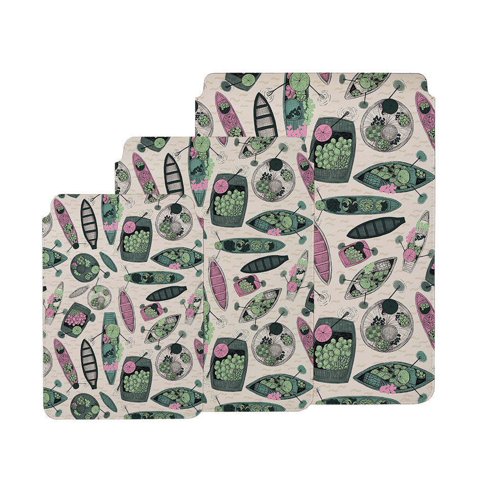 Floating Markets B By Jade Mosinski Laptop, Kindle & iPad Sleeve