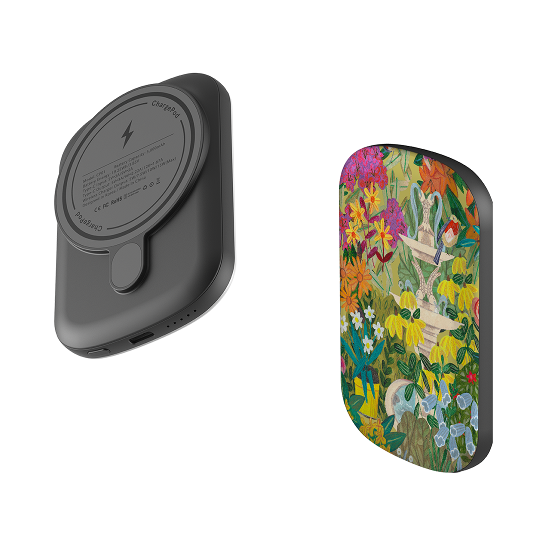 MagSafe Power Bank - Floral Garden By Caroline Bonne Muller