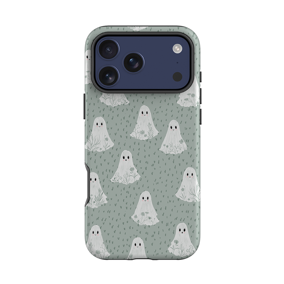 iPhone Tough Case - Floral Ghosts - Dusty Gourd By Katherine Quinn