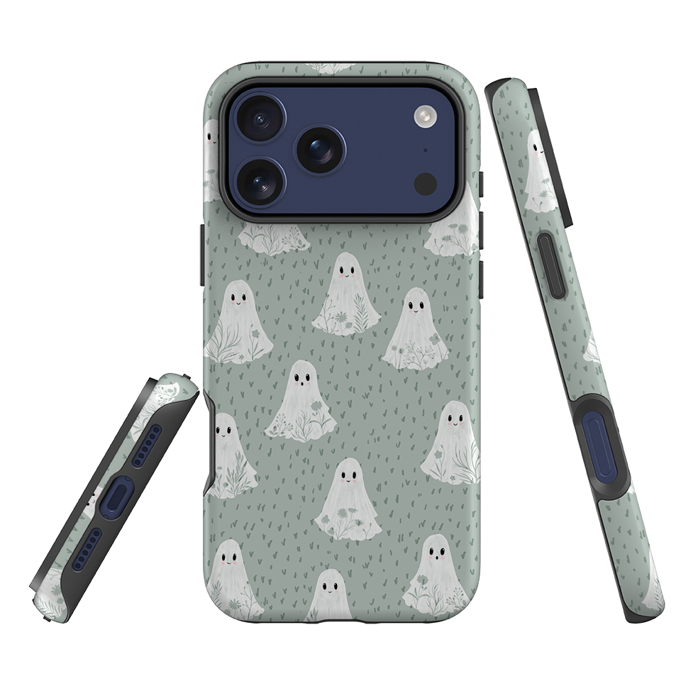 iPhone Tough Case - Floral Ghosts - Dusty Gourd By Katherine Quinn