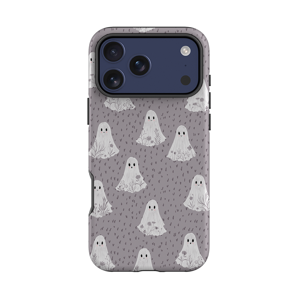 iPhone Tough Case - Floral Ghosts - Mauve By Katherine Quinn