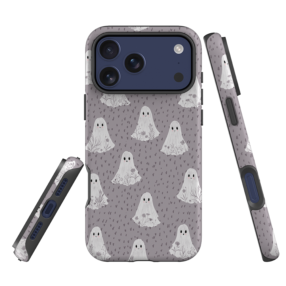 iPhone Tough Case - Floral Ghosts - Mauve By Katherine Quinn