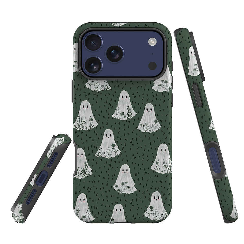 iPhone Tough Case - Floral Ghosts - Pine By Katherine Quinn