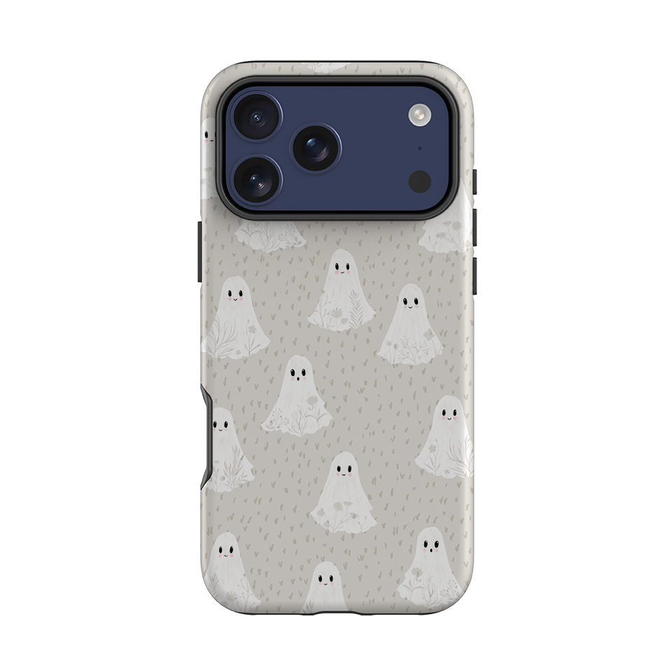 iPhone Tough Case - Floral Ghosts - Stone By Katherine Quinn