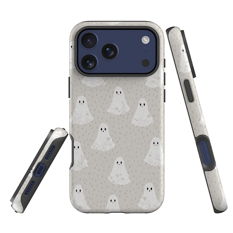 iPhone Tough Case - Floral Ghosts - Stone By Katherine Quinn
