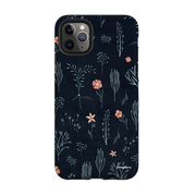 iPhone Tough Case - Floral Light Blue And Pink By Katherine Quinn