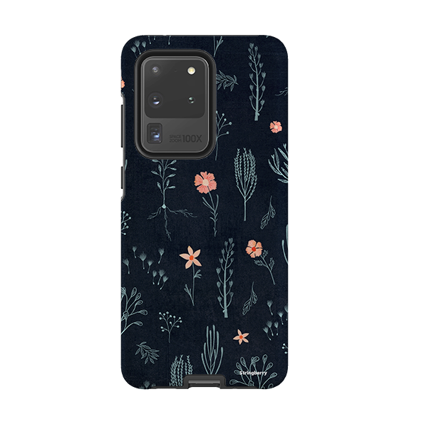 Samsung Tough Case - Floral Light Blue And Pink By Katherine Quinn
