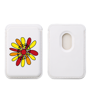 Floral Mandala MagSafe Wallet- White