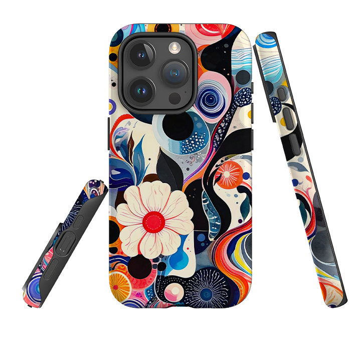 iPhone Tough Case - Floral Marble
