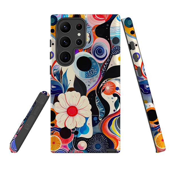 Samsung Tough Case - Floral Marble