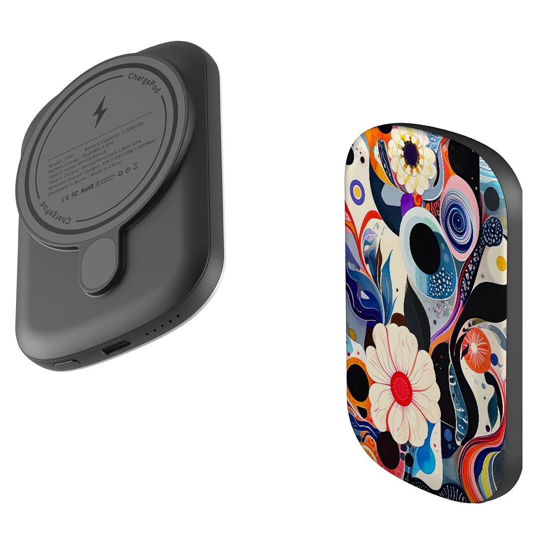 MagSafe Power Bank - Floral Marble