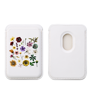 Floral Placement MagSafe Wallet- White