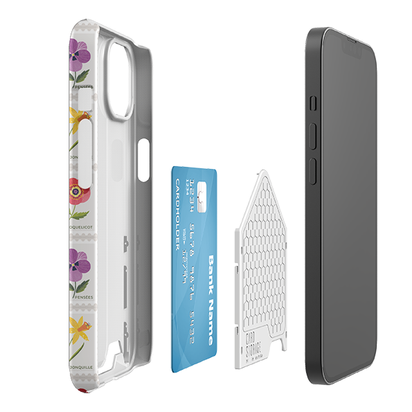 Floral Postage Stamps By Ali Brookes Case and Card Case