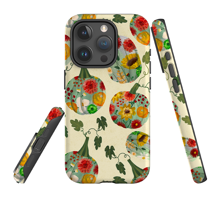 iPhone Tough Case - Floral Pumpkins By Abby Jacobs