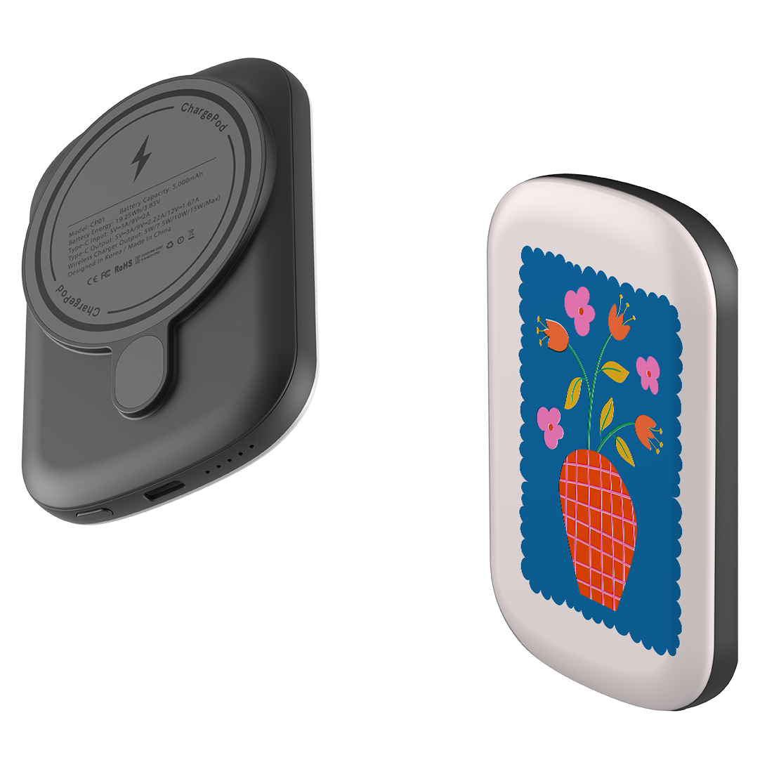 MagSafe Power Bank - Floral Stamp