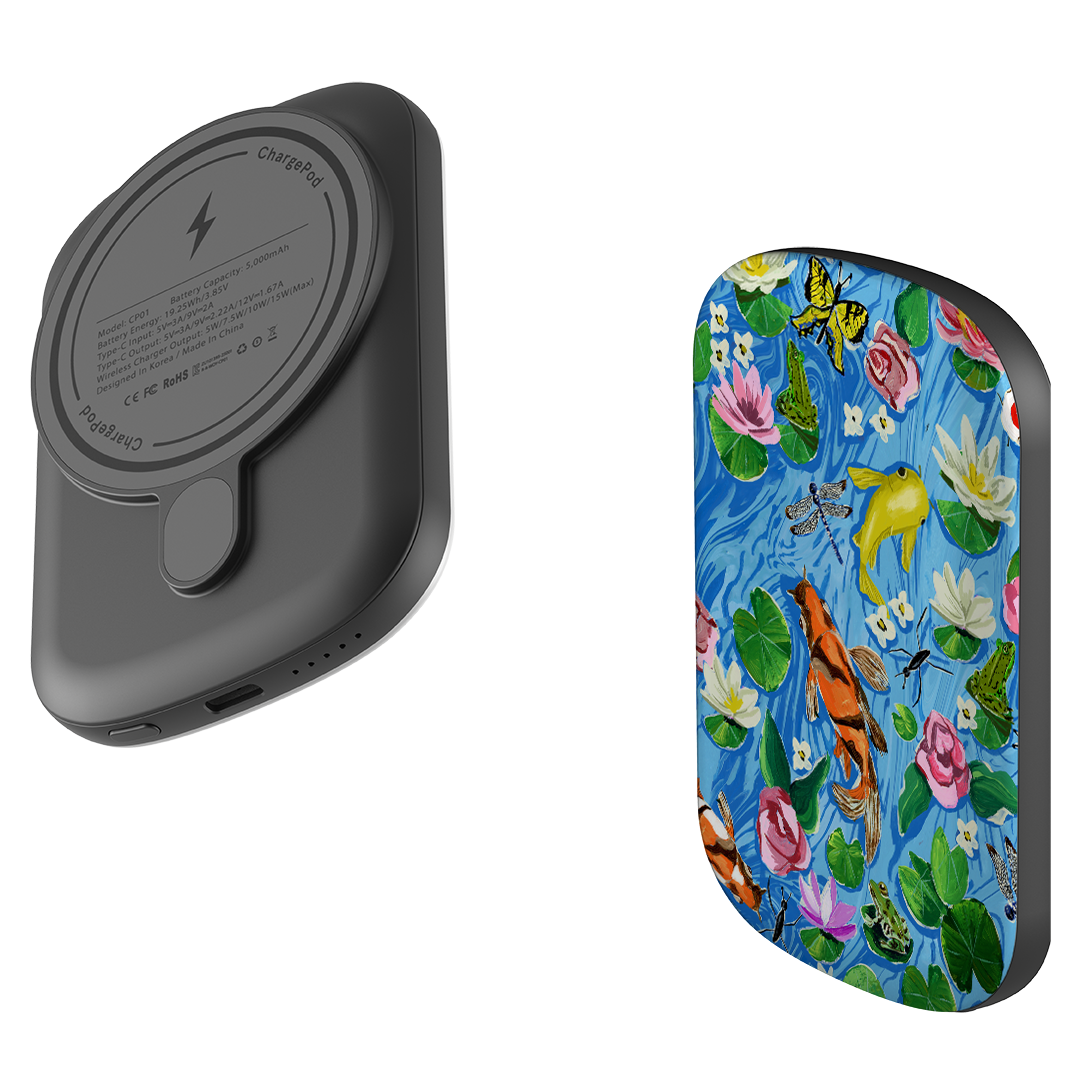 MagSafe Power Bank - Floral Pond By Abby Jacobs