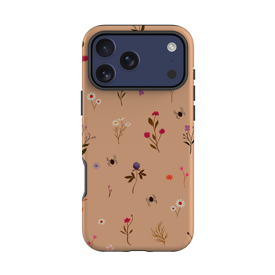 iPhone Tough Case - Florals and Spiders - Cider Clay By Katherine Quinn