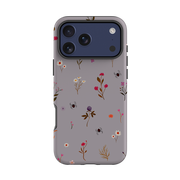 iPhone Tough Case - Florals and Spiders - Mauve By Katherine Quinn