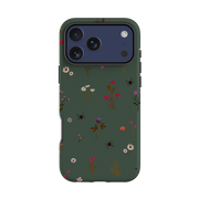 iPhone Tough Case - Florals and Spiders - Pine By Katherine Quinn