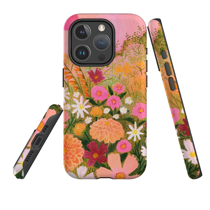 iPhone MagSafe Tough Case - Flower Farm Sunset By Lee Foster Wilson