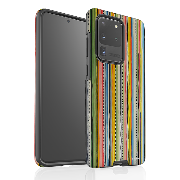 Samsung Tough Case - Flower Patch Stripe By Sarah Campbell