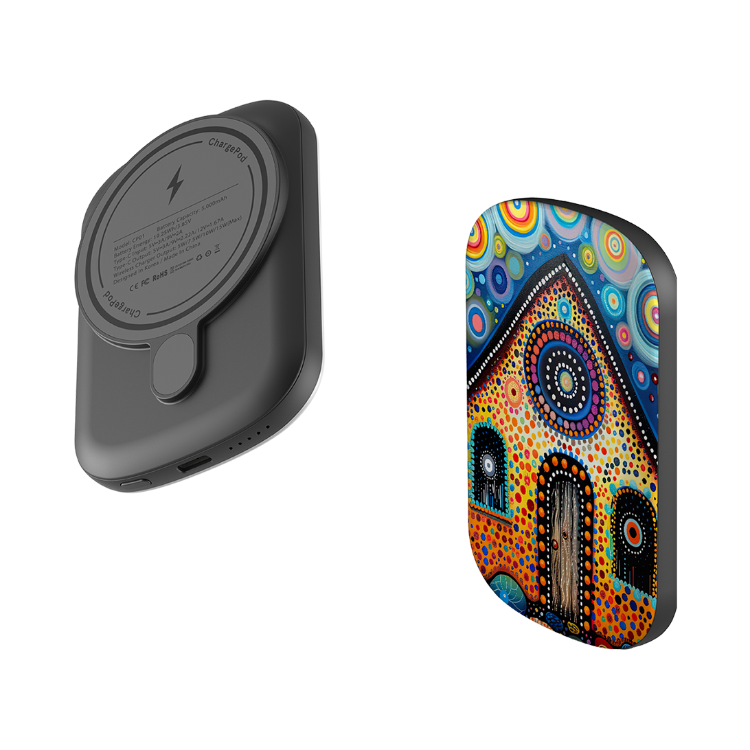 MagSafe Power Bank - Folk Art House III