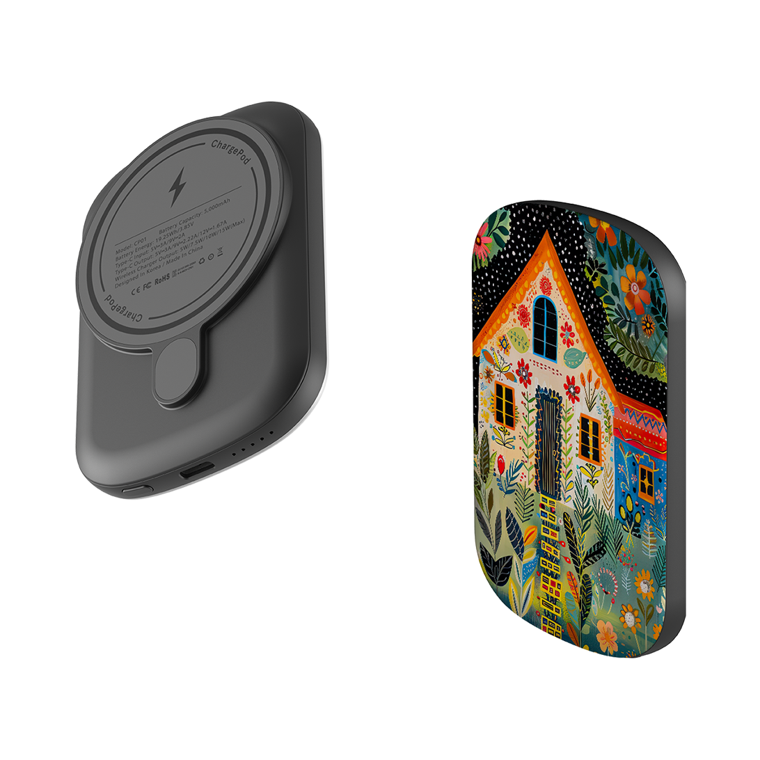 MagSafe Power Bank - Folk Art House II