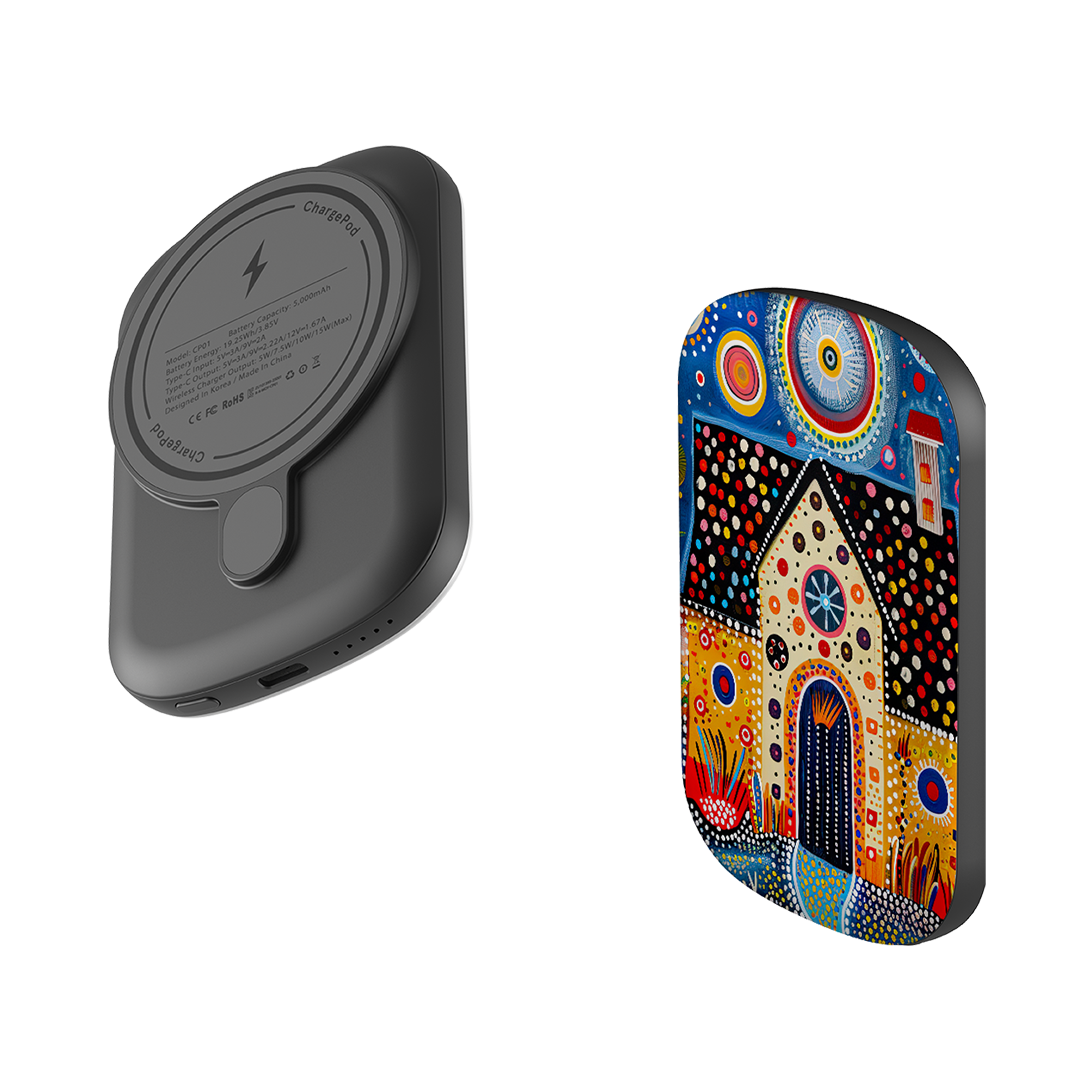 MagSafe Power Bank - Folk Art House IX