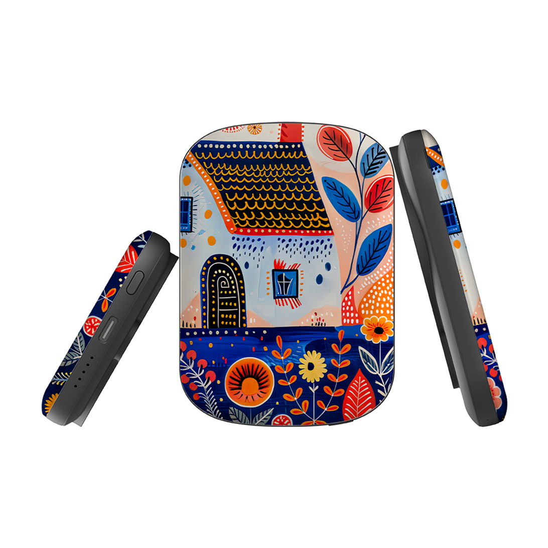 MagSafe Power Bank - Folk Art House VIII