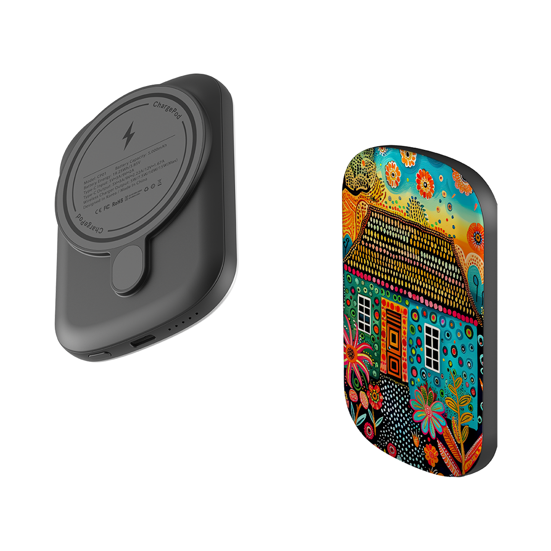 MagSafe Power Bank - Folk Art House VII